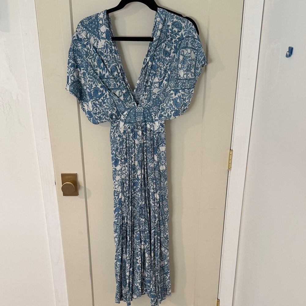 Floral Blue Maxi Dress
